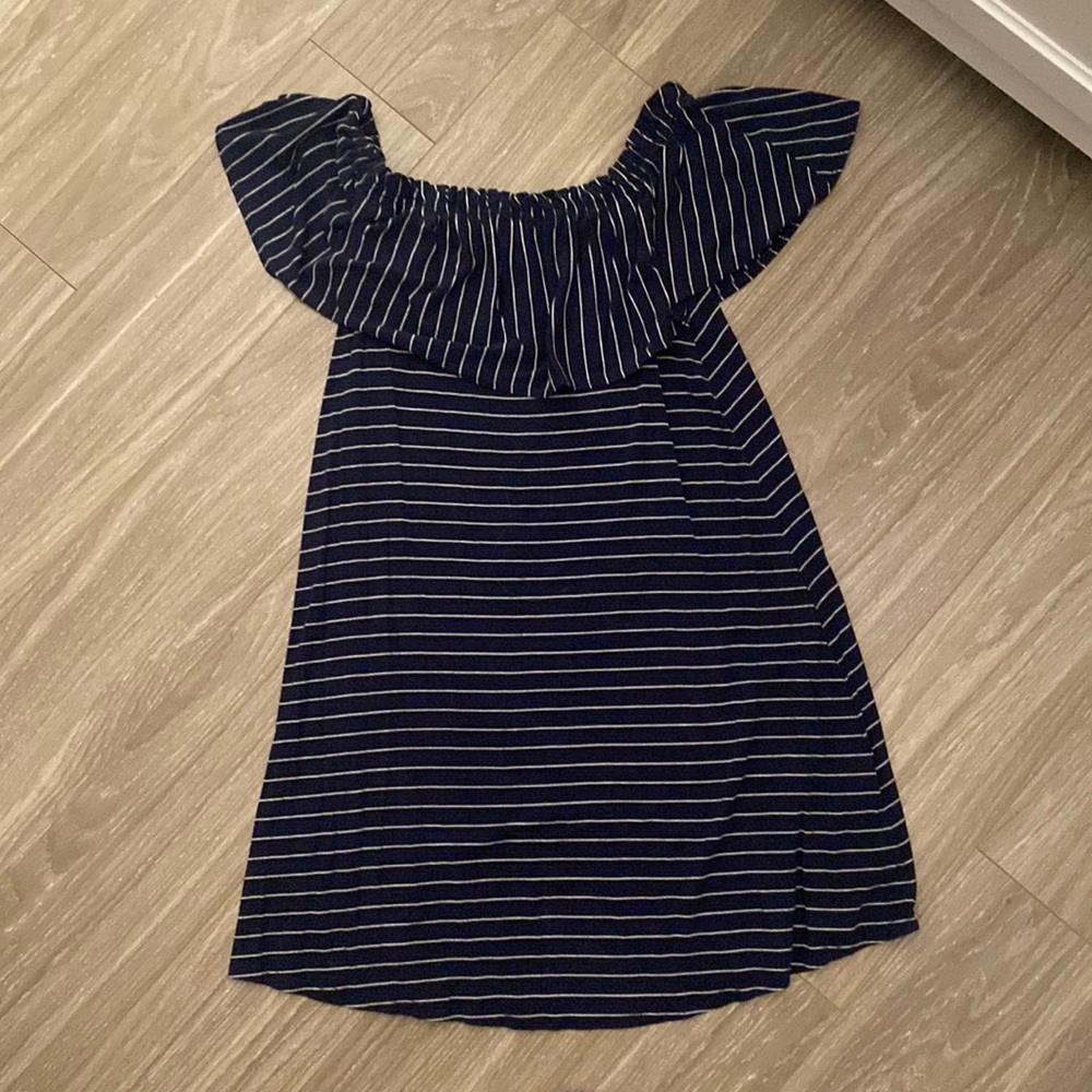 A&F Off-the-shoulder Striped Dress